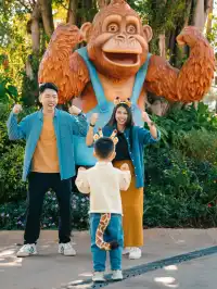 在清遠長隆拍到了絕美親子照