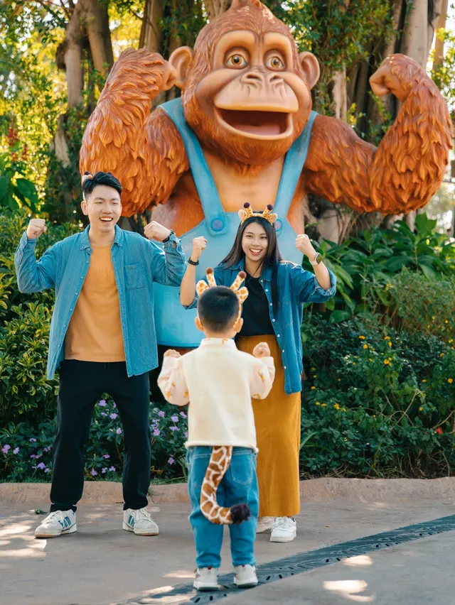 在清遠長隆拍到了絕美親子照 在清遠長隆拍到了絕美親子照