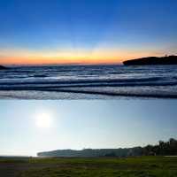 高雄旗津海水浴場～無敵日落🌅