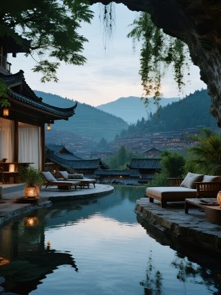 The ultimate autumn family portrait spot at Xijiang Qianhu Miao Village! The Yun Ting Hotel offers an unbeatable photo location