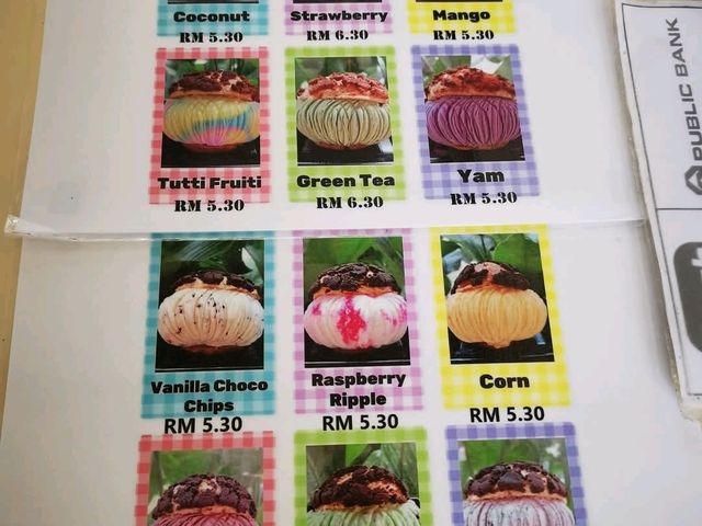 Teluk intan: ice cream puff in a shell style
