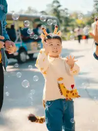 在清遠長隆拍到了絕美親子照